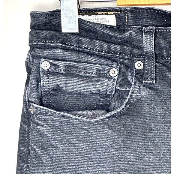 Levi's 502 Mens Jeans Premium Big E Denim Tapered Stretch Black Size 30x30 - Picture 7 of 16